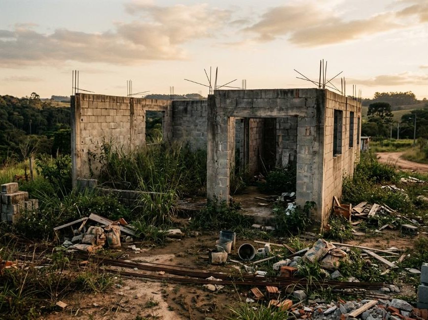 Obra abandonada pela metade