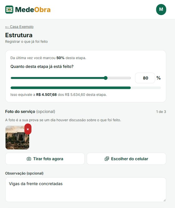 Medição da etapa com foto